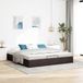 Maison Exclusive - Lit Ottoman sans matelas, couleur marron foncé, 160x200 cm, tissu