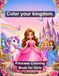 Princess Coloring Book for Girls: 28 Fun Royal Designs with Big Bold Outlines — Ages 3-8, Easy to Color