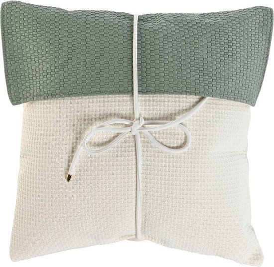 Kussen Home Esprit Wit Groen 45 X 10 X 45 Cm