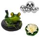 Merkloos Decoratieset voor Mini Tuinvijver met Kikker en Lotusbloemen