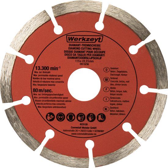 CON:P Werkzeyt Diamantslijpschijf Beton – 115 mm – Universeel