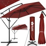 tillvex® Aluminium Parasol rechthoekig Ø 330 cm + afdekking met zwengel