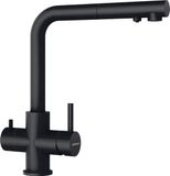 Schock 560127PUR, Uittrekken, Zwart, Roestvrijstaal, Kraanhendel, Dubbel, Type L