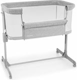 Moby-System LUNA Co-Sleeper - Cosleeper 3-in-1 zijbed voor baby's - Vrijstaand Babybedje - 88 x 56cm - Grijs