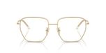 Prada Lunettes De Vue Femme Doré Géométrique 52mm