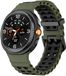 Strap-it Ocean siliconen bandje met gespsluiting geschikt voor Samsung Galaxy Watch 9 (40/44mm) / Watch 8 (40/44mm) / 8 Classic (46mm) - legergroen/zwart