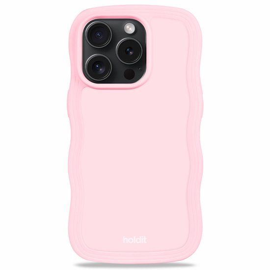Holdit Wavy Case geschikt voor Apple iPhone 14 Pro - Roze