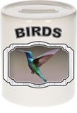 Bellatio Decorations Shoppartners Bv Dieren liefhebber kolibrie vogel vliegend spaarpot 9 cm jongens en meisjes - keramiek - Cadeau spaarpotten vogels liefhebber