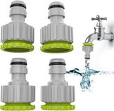 Merkloos / Sans marque Kivora B.V. Tuinkraanaansluiting 2-in-1 voor 1/2 inch en 3/4 inch kranen - 4 stuks