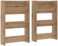 vidaXL Schoenenkast, 2 stuks, 60 x 18 x 90 cm, bewerkt hout, artisanaal eiken
