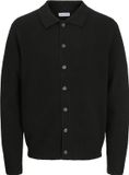 JACK&JONES JJESOHO OLLIE KNIT POLO CARDIGAN Heren Polo Zwart L