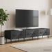Maison Exclusive - Meuble TV noir 147 x 34,5 x 30 cm bois d'ingénierie