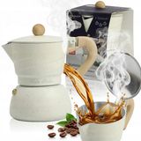 Aluminium Expresso machine 3 tasses - Beige