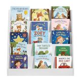 SONGMICS Kinderboekenkast, 5-laags Montessori-boekenplank, aan de voorkant met prentenboek, voor kinderkamer, leeshoek, 30 x 80 x 80 cm, wolkenwit GKR076WZ01