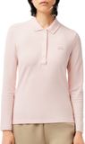Lacoste Polo Mini Piqué Stretch Femme - Rose Clair - Taille M (38)
