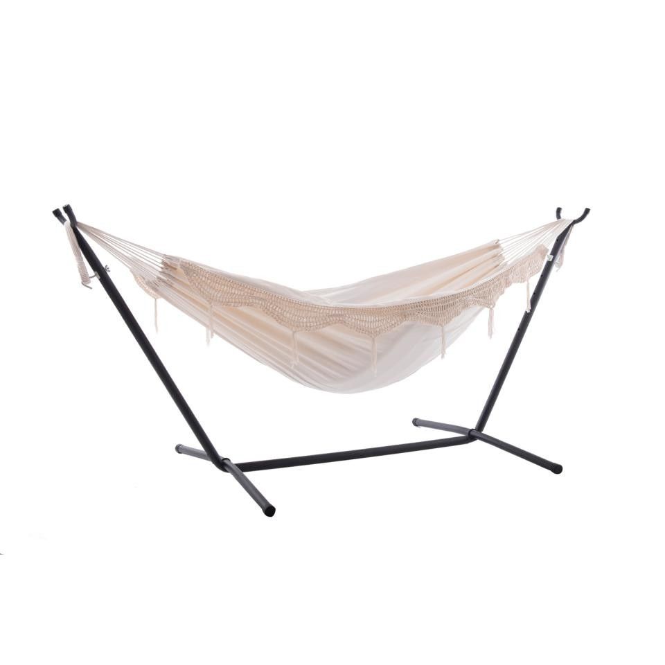 Vivere tweepersoons hangmat met standaard - natural