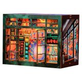 CuteBee Book Nook - Modélisme - Puzzle 3D en bois - Kit de bricolage Adultes et Adultes - Butée de livre - Support de livre - Hong Kong Neon Light