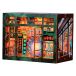 CuteBee Book Nook - Modélisme - Puzzle 3D en bois - Kit de bricolage Adultes et Adultes - Butée de livre - Support de livre - Hong Kong Neon Light
