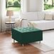 Maison Exclusive - Pouf de rangement, vert foncé, 80 x 80 x 45 cm, velours
