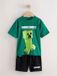 Next Jongens Minecraft-set van T-shirt en short - Groen