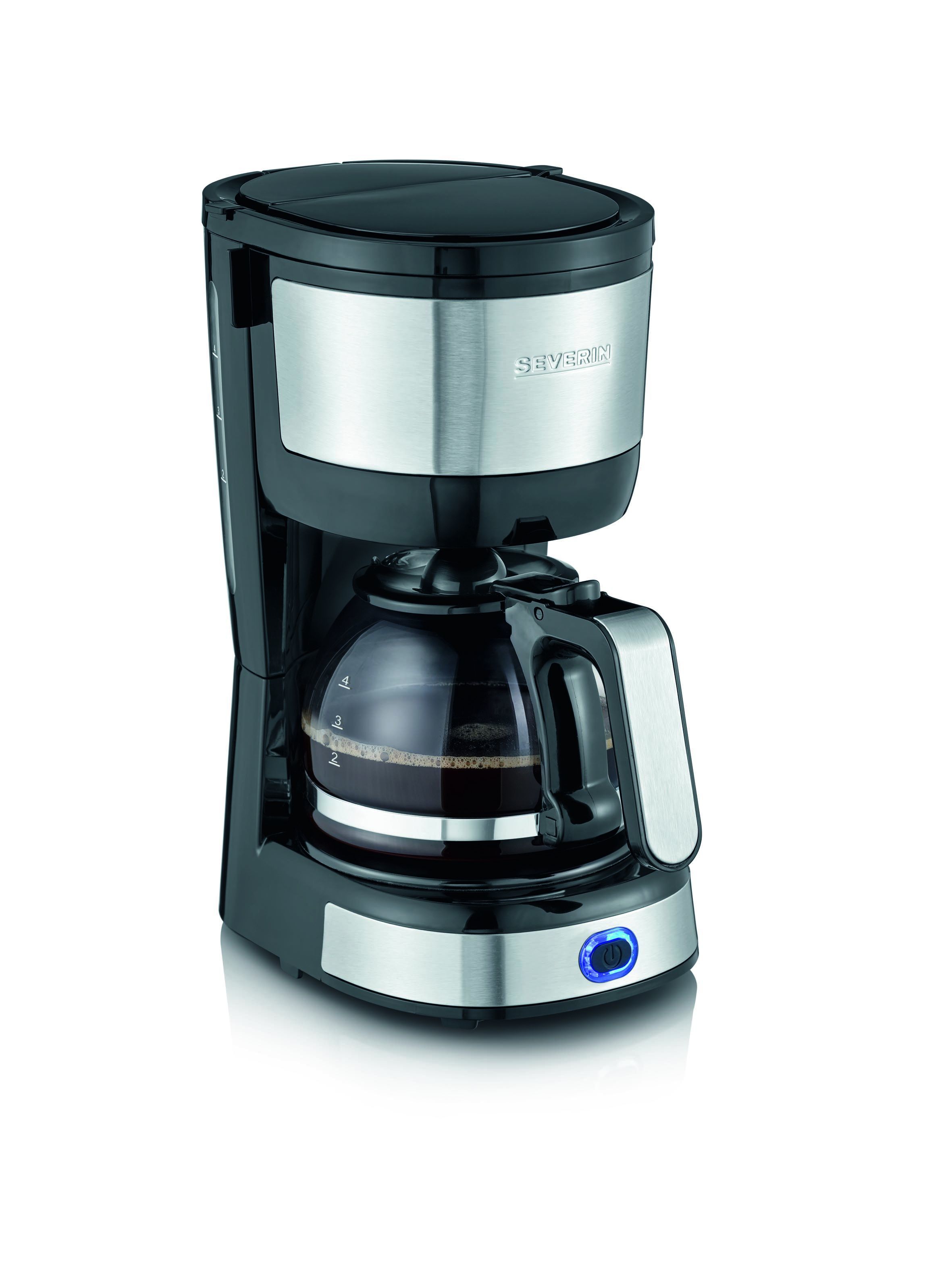 Severin KA 4808 - Filter Coffee Machine - 4 Cups - Black/Stainless Steel