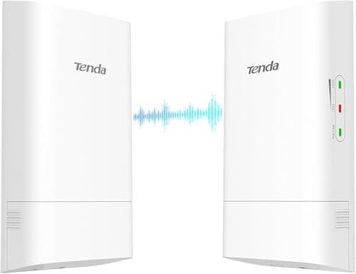 Tenda O1-5G Externe WLAN-brug access point (867 Mbps / 5 GHz, 9dBi richtantenne, passief PoE, centraal management, bereik 1 km, waterdicht IP65) (2 stuks)