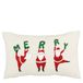 Mica Decorations kerstkussen kerstman - wit