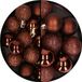 Cosy&Trendy Cosy and Trendy Kerstballen - 32 stuks - Donkerbruin - 3 en 6 cm - Kunststof