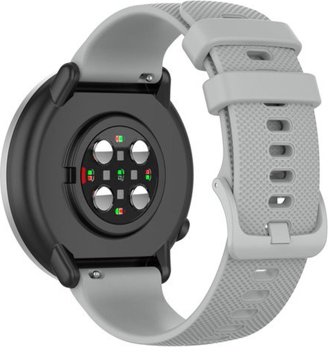 Strap-it Siliconen horlogebandje 20mm - grijs - geschikt voor Samsung Galaxy Watch / Polar Ignite