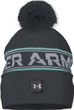 Under Armour Halftime Pom Beanie - Black Pitch Gray