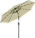 Outsunny Parasol de terrasse - Acier, polyester - 265 x 265 x 233 cm - Beige