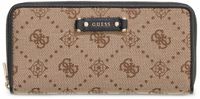 GUESS Dorothy SLG Zip Around Wallet Latte Logo / Black