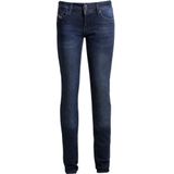 John Doe Betty High Donkerblauw Used XTM Motorjeans Blauw Denim Maat 26/30 Unisex Zomer