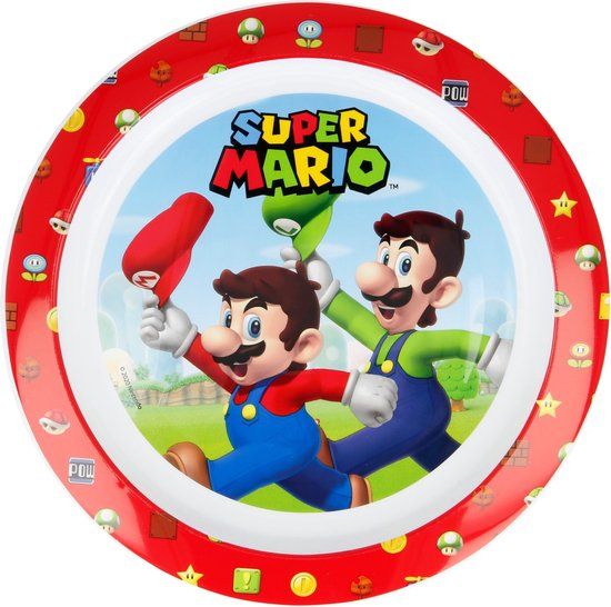 Stor Bord Super Mario Bros Junior - Rood/wit - 22 CM
