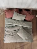 Nuit Des Rêves Ranforce Single XXL Quilt Cover Set, Tile Red, 155 x 220 cm, 100% katoen, pigmentprint, machinewasbaar, button sluiting, zacht en stijlvol beddengoed, Twin