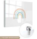 MuchoWow® Glasschilderij 120x90 cm - Regenboog - Kinderen - Acrylglas - Modern