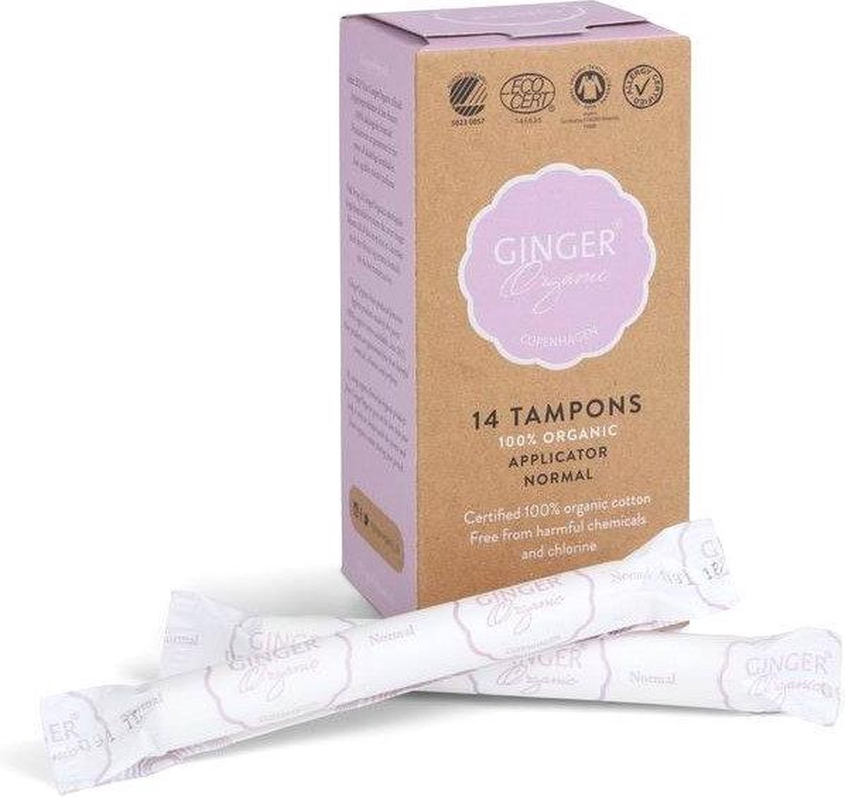 Ginger Organic Tampons Normal Met Applicator