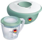 Westmark Mengkom (2,5L) En Mengbeker 'Helena' (1,4L) – Mengbeker Met Spatbeschermingsrand En Rubberen Ring – Beker Met Schenktuit En Schaalverdeling – Mintgroen/Wit