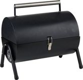 Alpina Tafel BBQ Houtskool - Tafelgrill met Grillplaat en Deksel - Zwart
