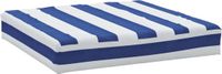vidaXL - Palletkussen - gestreept - 60x60x8 cm - Oxford stof - Blauw en wit