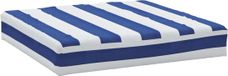 vidaXL - Palletkussen - gestreept - 60x60x8 cm - Oxford stof - Blauw en wit