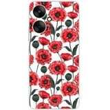 Xiaomi Redmi 13C 5G Fleurs de pavot Bedrukt Siliconen Hoesje