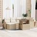 Maison Exclusive - Ensemble de jardin 7 pièces. Beige [Synthétique] : Polyrotin