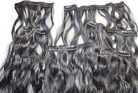 Merkloos / Sans marque BamBella Hair extensions - Clip In - Zwart - clip ins curly krullen - Synthetisch haar