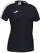 Joma Sportshirt Dames Academy Zwart/Wit Polyester Korte Mouw Effen