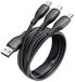 Baseus USB 3-in-1 Kabel met Lightning / USB C / Micro USB 0.8M Zwart