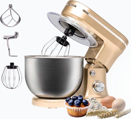 BluMill Keukenmixer - 1200W - 5L - Metallic Champagne