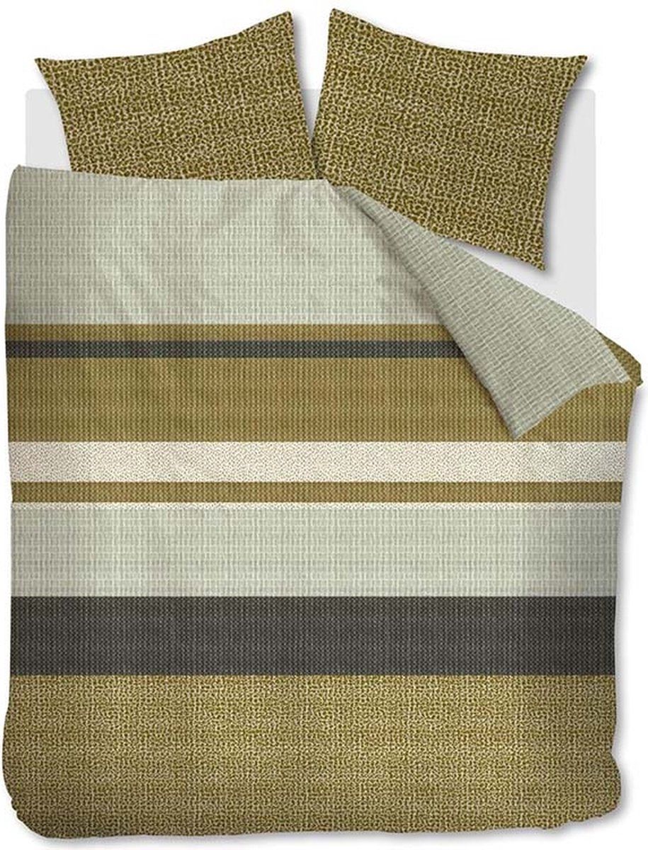 Beddinghouse Darren Dekbedovertrek - Groen - 200 x 200/220 cm + 2x 60 x 70 cm