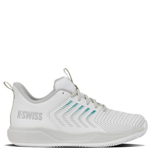 K-Swiss ULTRASHOT LIGHT CLAY mesh tennisschoenen - wit/lichtblauw