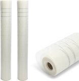 Merkloos / Sans marque VGO GmbH Wapeningsgaas Stucgaas 100m² wapeningsnet wapeningsweefsel voor binnen en buiten muren 4x4 mm 165 g/m² wit